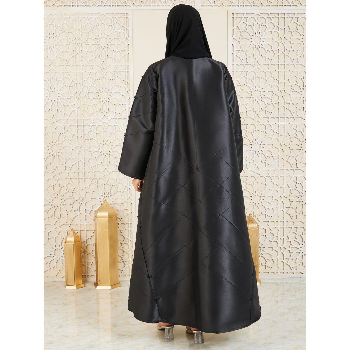 عباية ساتان بتفاصيل بارزة الملمس موديست × ستايلي-women-arabicclothing-abayas-image-5