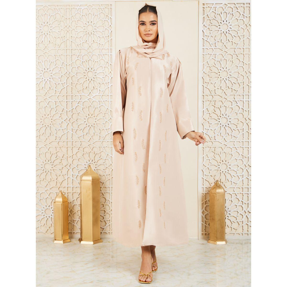 Modiste X Styli  Beaded Embellished Abaya-women-arabicclothing-abayas-image-1