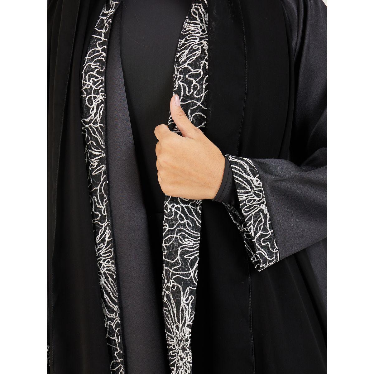 Modiste X Styli  Embroidered Lace Trim Abaya-women-arabicclothing-abayas-image-4