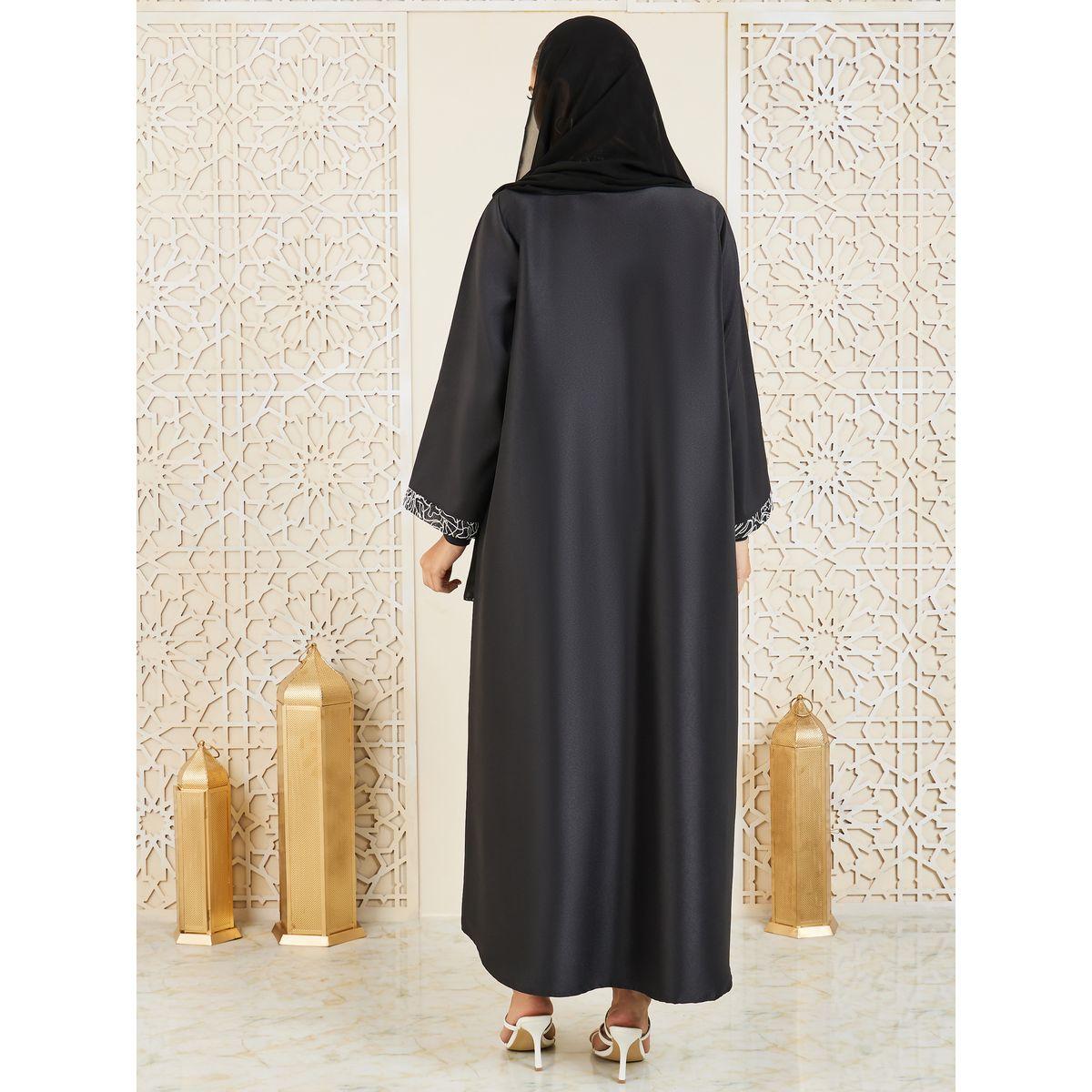 Modiste X Styli  Embroidered Lace Trim Abaya-women-arabicclothing-abayas-image-5