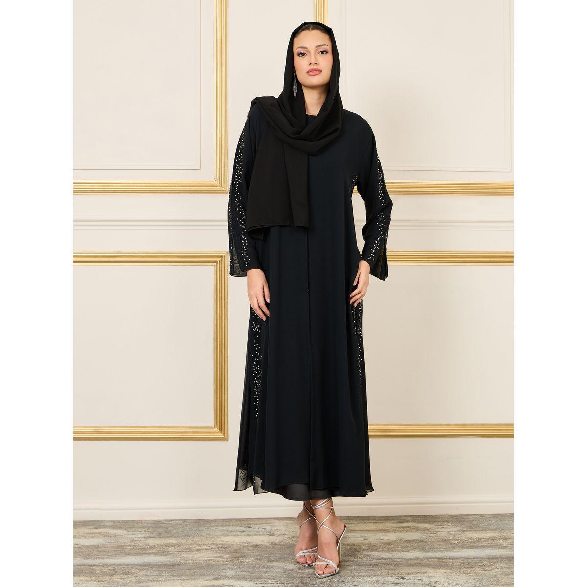 عباية كاجوال منمقة بالخرز-women-arabicclothing-abayas-image-1