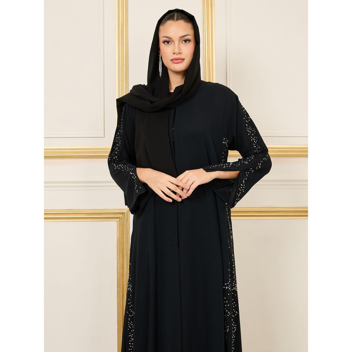 Modiste Side Beaded Embellished Abaya-women-arabicclothing-abayas-image-2