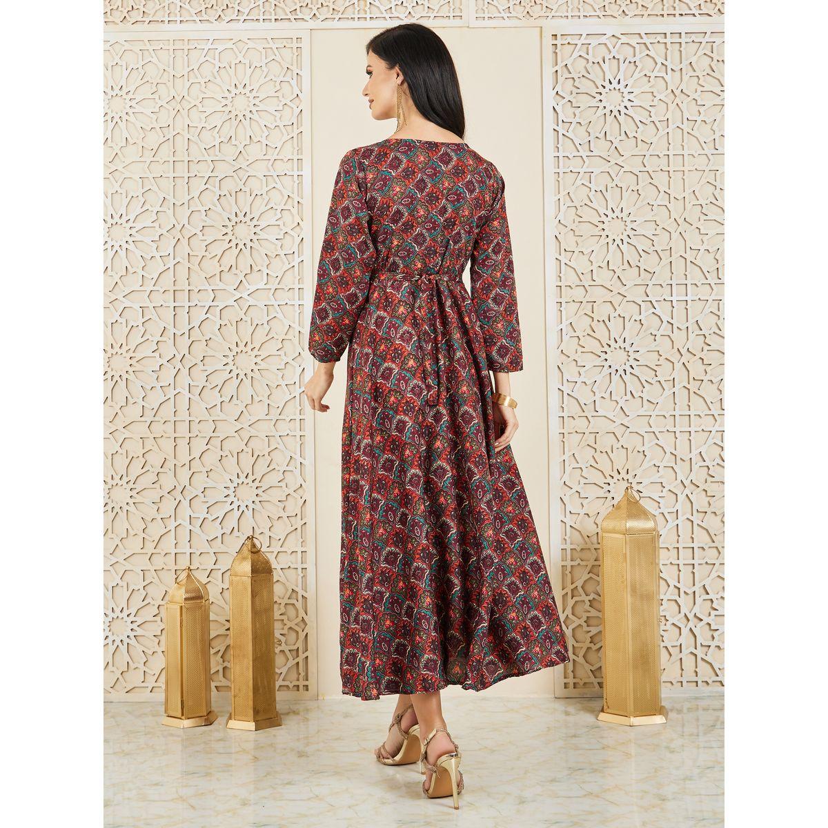 Styli Bohemian Print A-line Maxi Dress-women-clothing-dresses-image-4