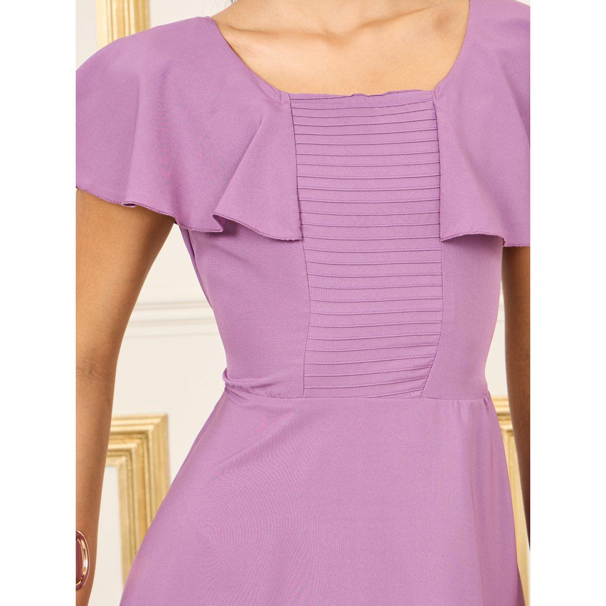 Styli Stitch Detail Frill Layer Detail A-line Maxi Dress-women-clothing-dresses-image-3