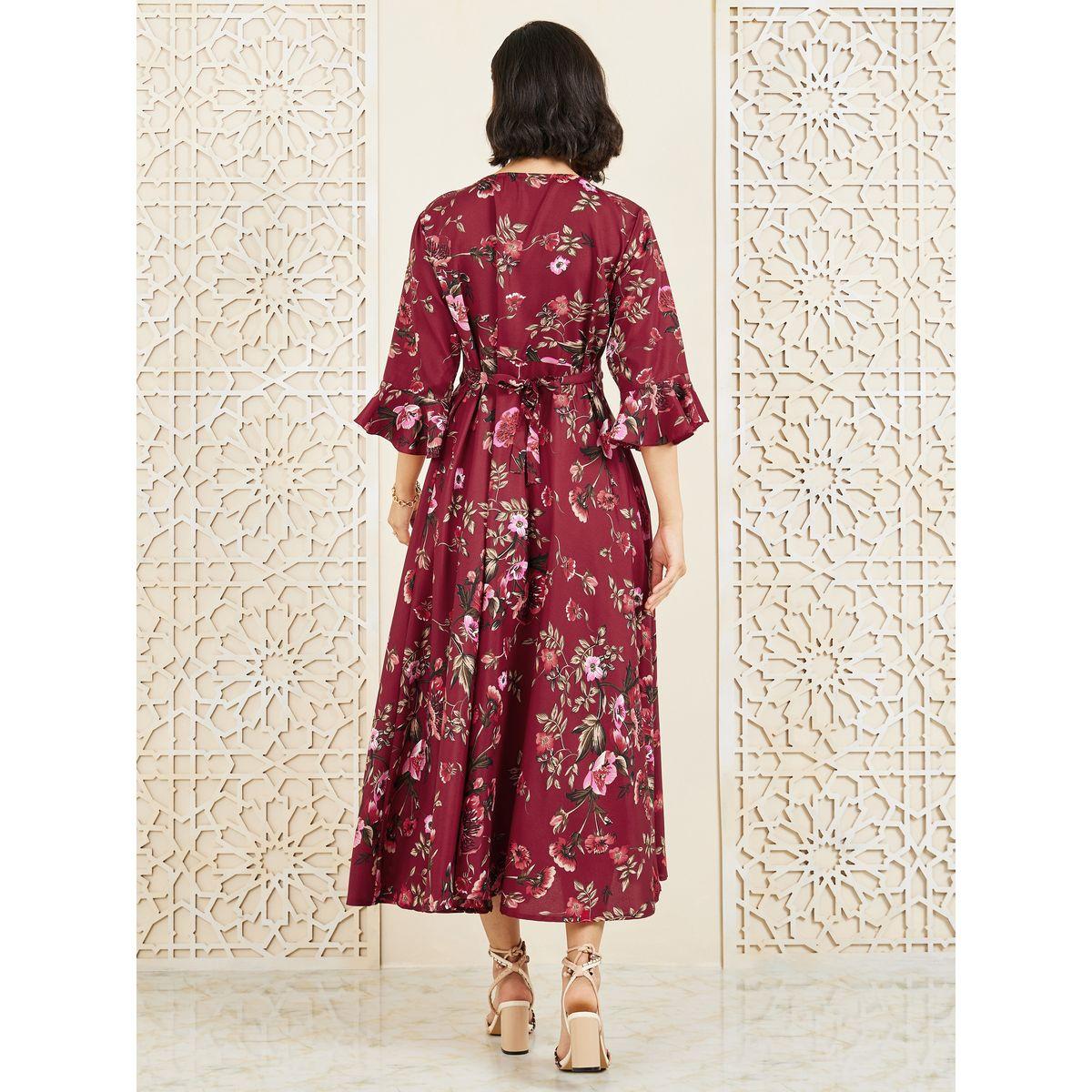 Styli Floral Print A-line Maxi Dress-women-clothing-dresses-image-4
