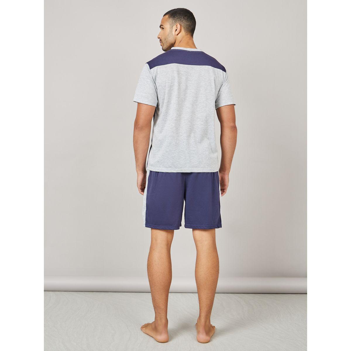 شورت مع تيشيرت بنمط كتل الالوان-men-clothing-nightwear-sets-image-5