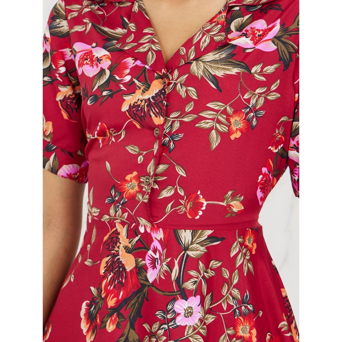 فستان طويل مطبع بطبعة زهور-women-clothing-dresses-image-3