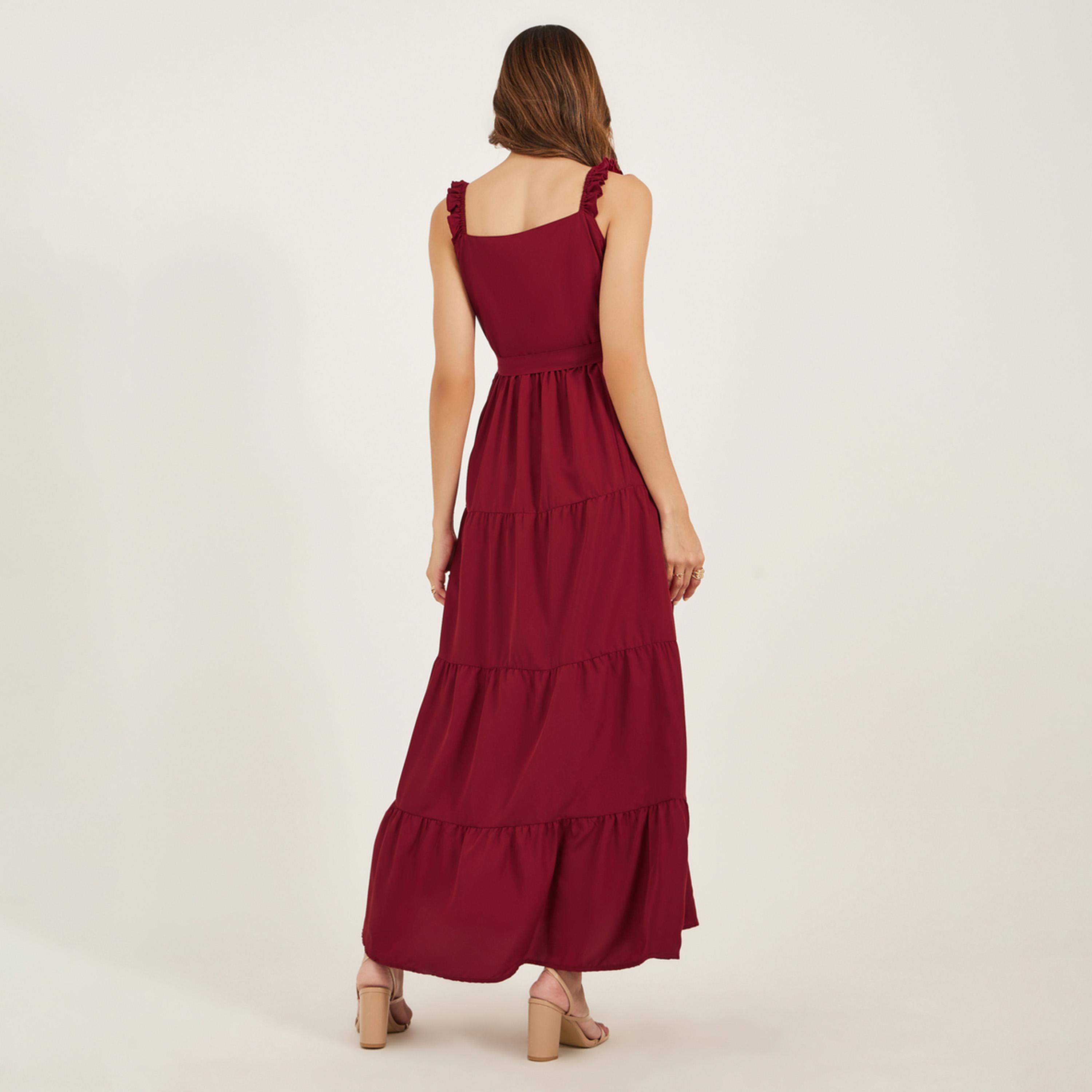 Styli Solid Sleeveless Tiered A-Line Maxi Dress-women-clothing-dresses-image-5