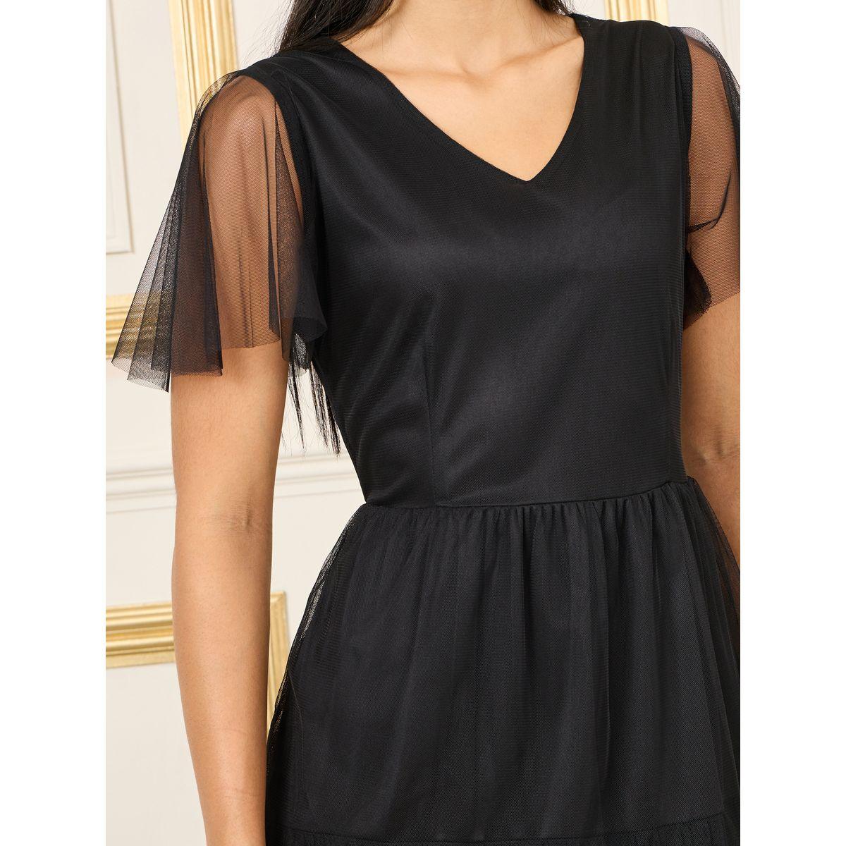Styli Mesh Ruffle Layered Tiered Midi Dress-women-clothing-dresses-image-3