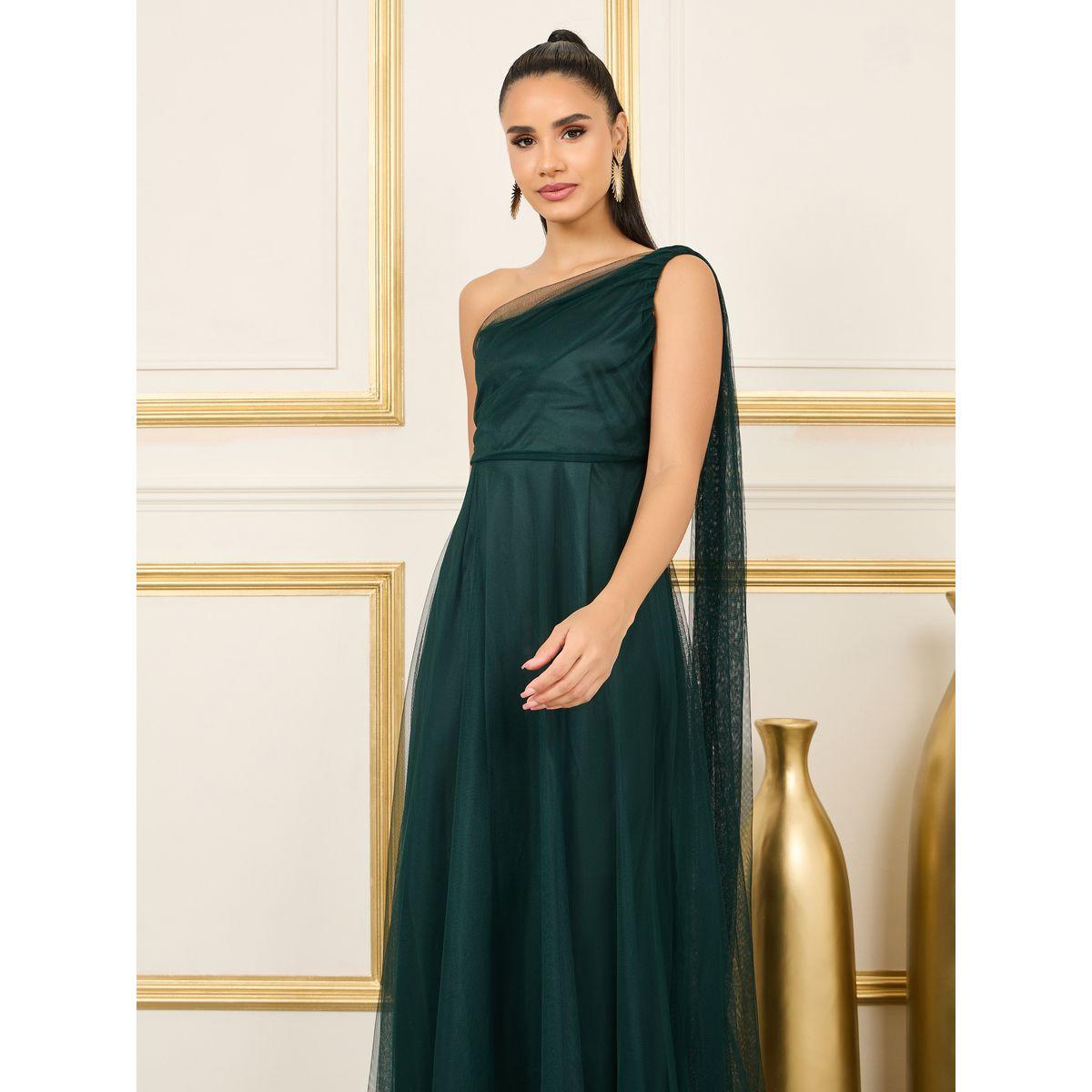 Styli Mesh Layerd One Shoulder A-line Maxi Dress-women-clothing-dresses-image-2