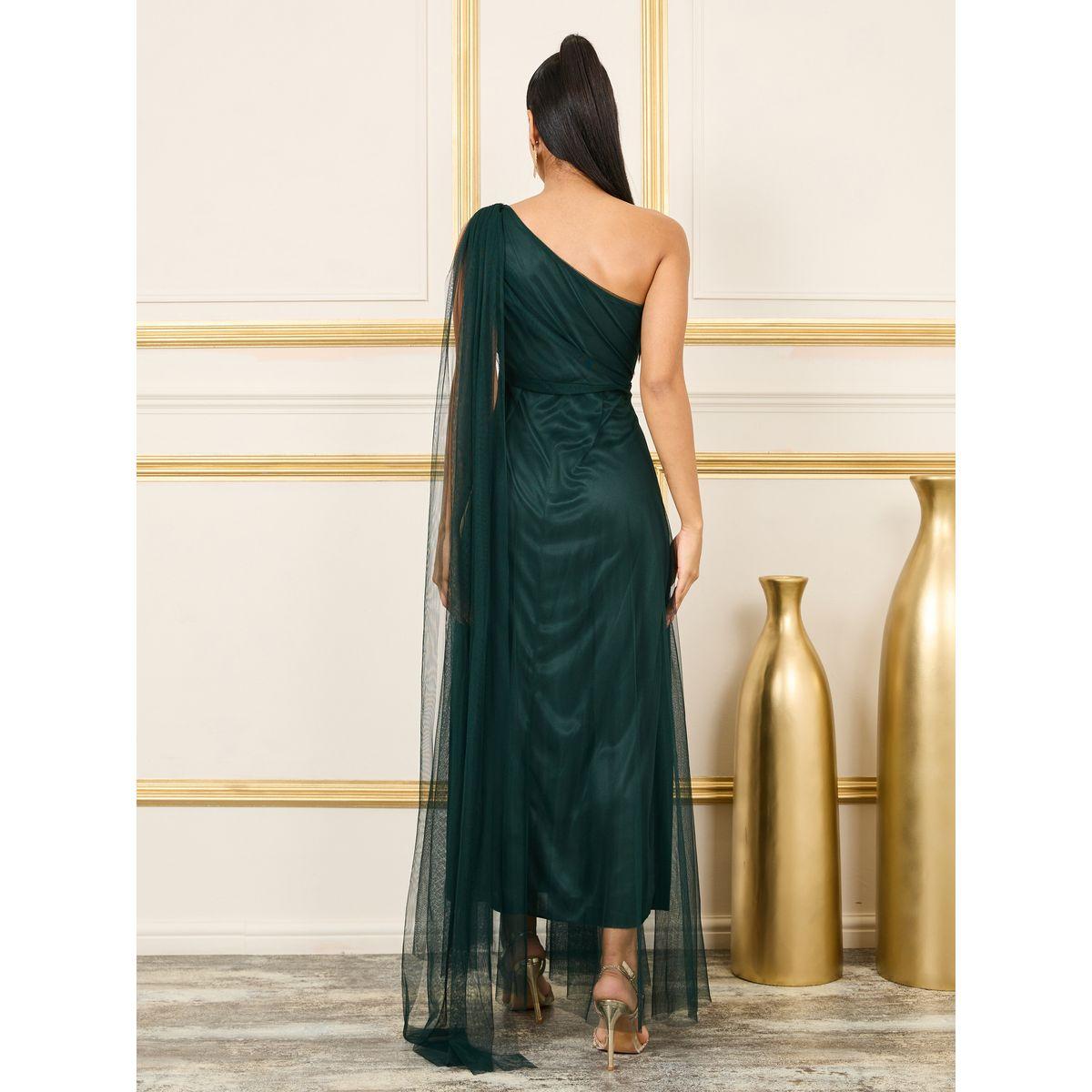 فستان طويل بكتف واحد وتداخلات شبكية-women-clothing-dresses-image-4