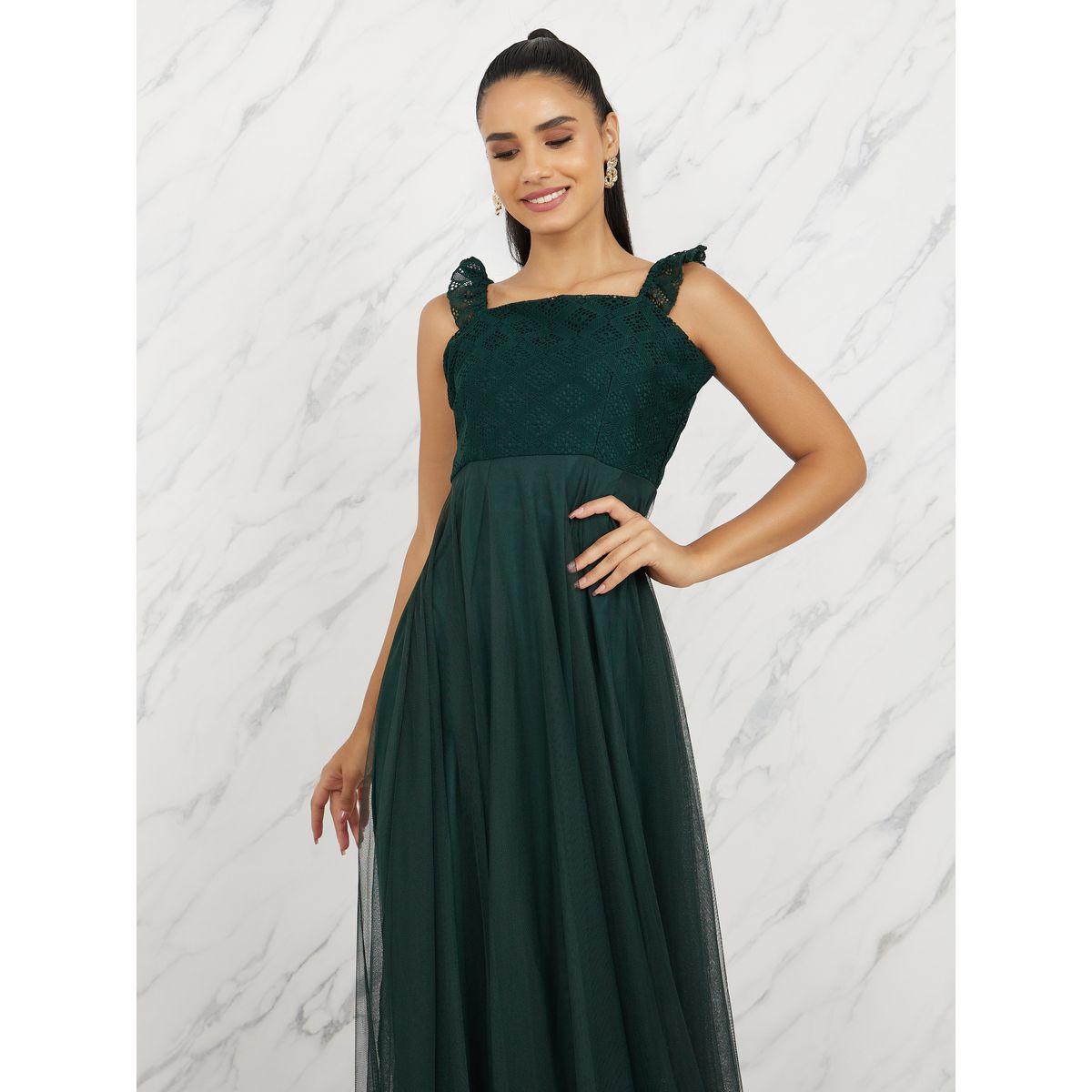 Styli Schiffli Ruffle Strappy Mesh A-Line Maxi Dress-women-clothing-dresses-image-2