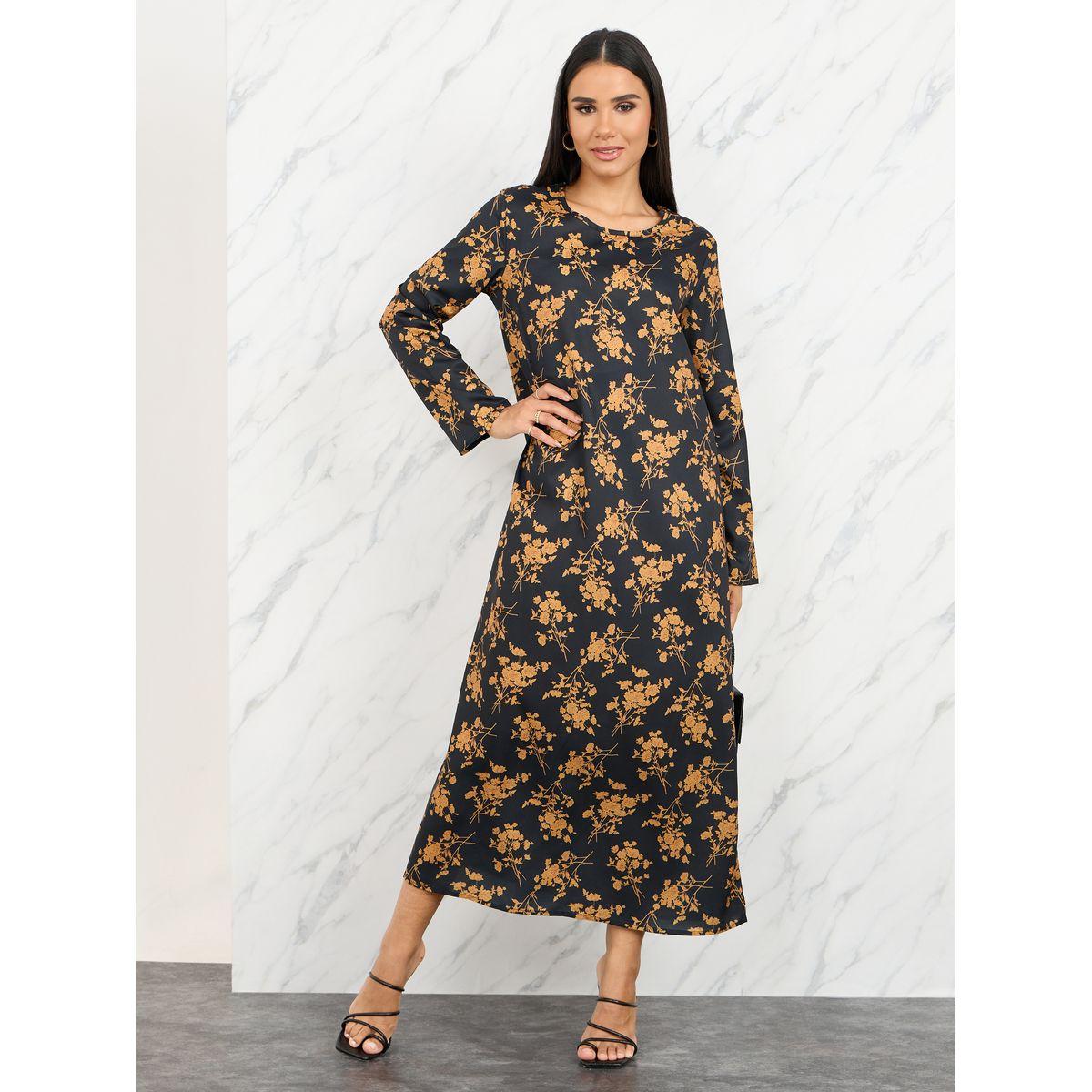 Styli Floral All Over Print A-Line Maxi Dress-women-clothing-dresses-image-1