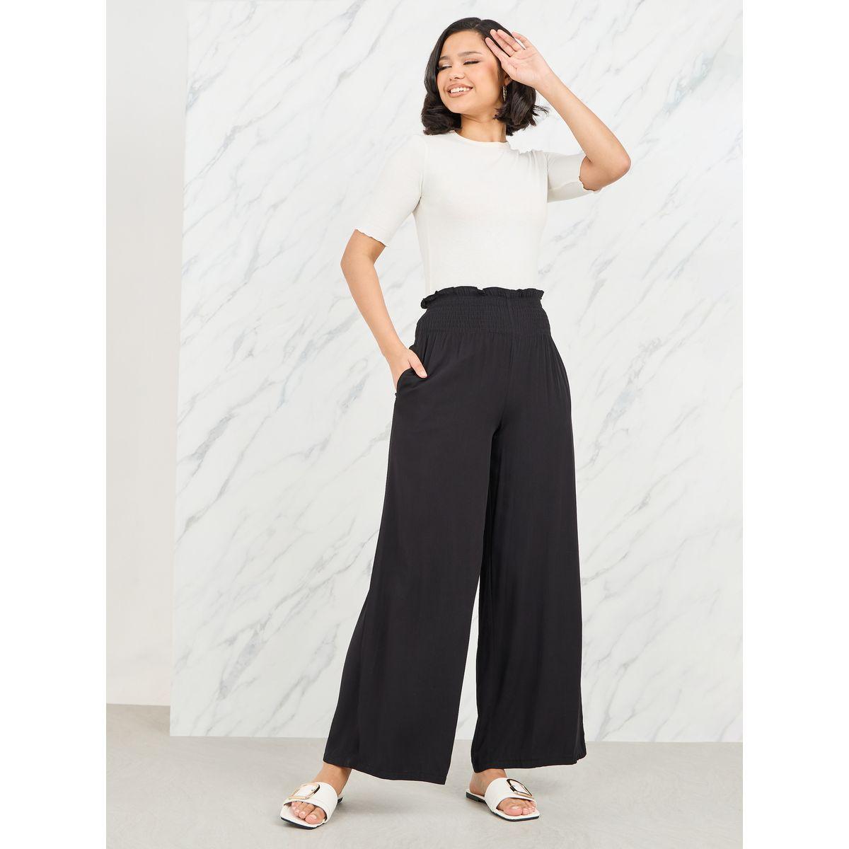 بنطال بارجل واسعة وتفاصيل كشكش-women-clothing-bottoms-trousers-image-2