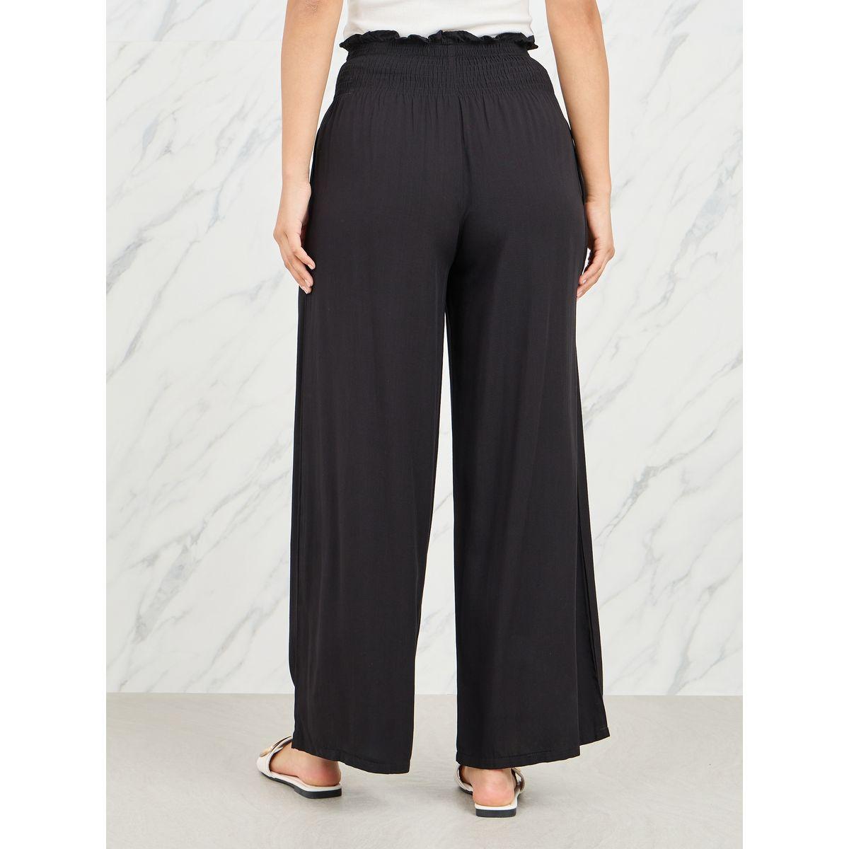 بنطال بارجل واسعة وتفاصيل كشكش-women-clothing-bottoms-trousers-image-4