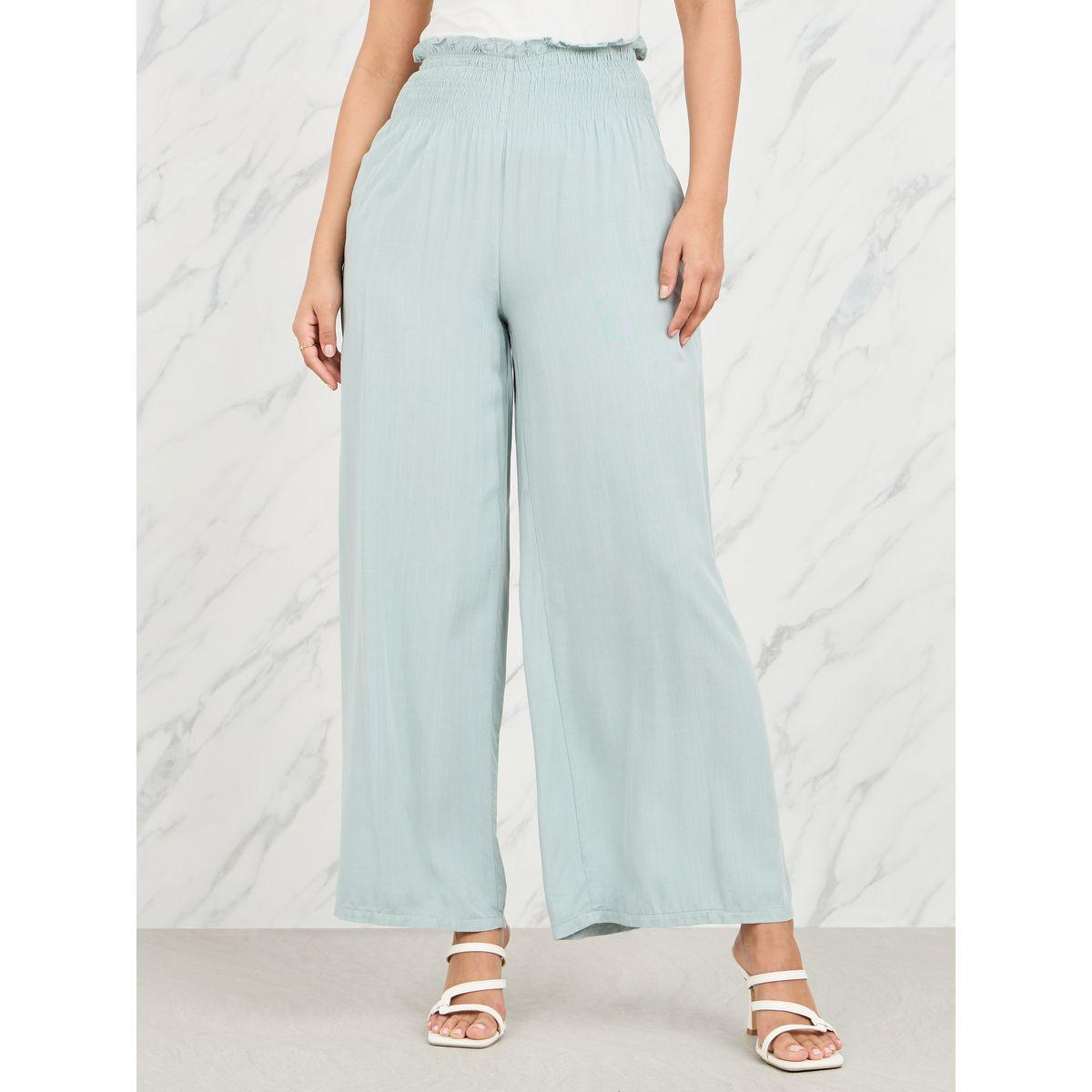 بنطال بارجل واسعة وتفاصيل كشكش-women-clothing-bottoms-trousers-image-2