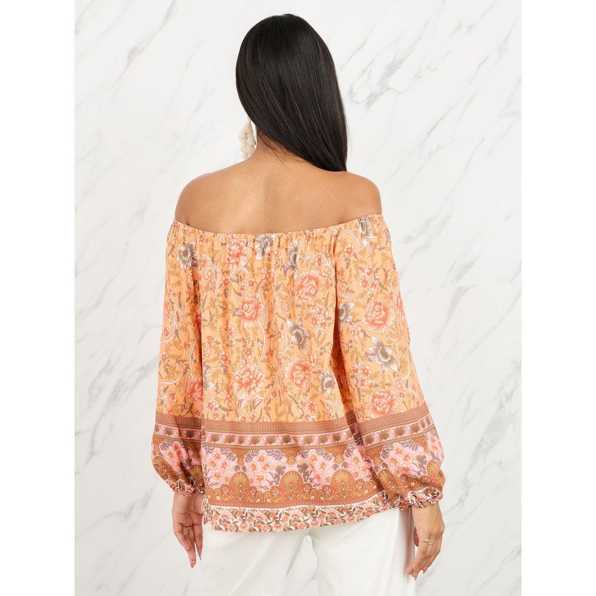 بلوزة مطبعة بالكامل مع اكتاف مكشوفة-women-clothing-shirtsandblouses-blouses-image-4