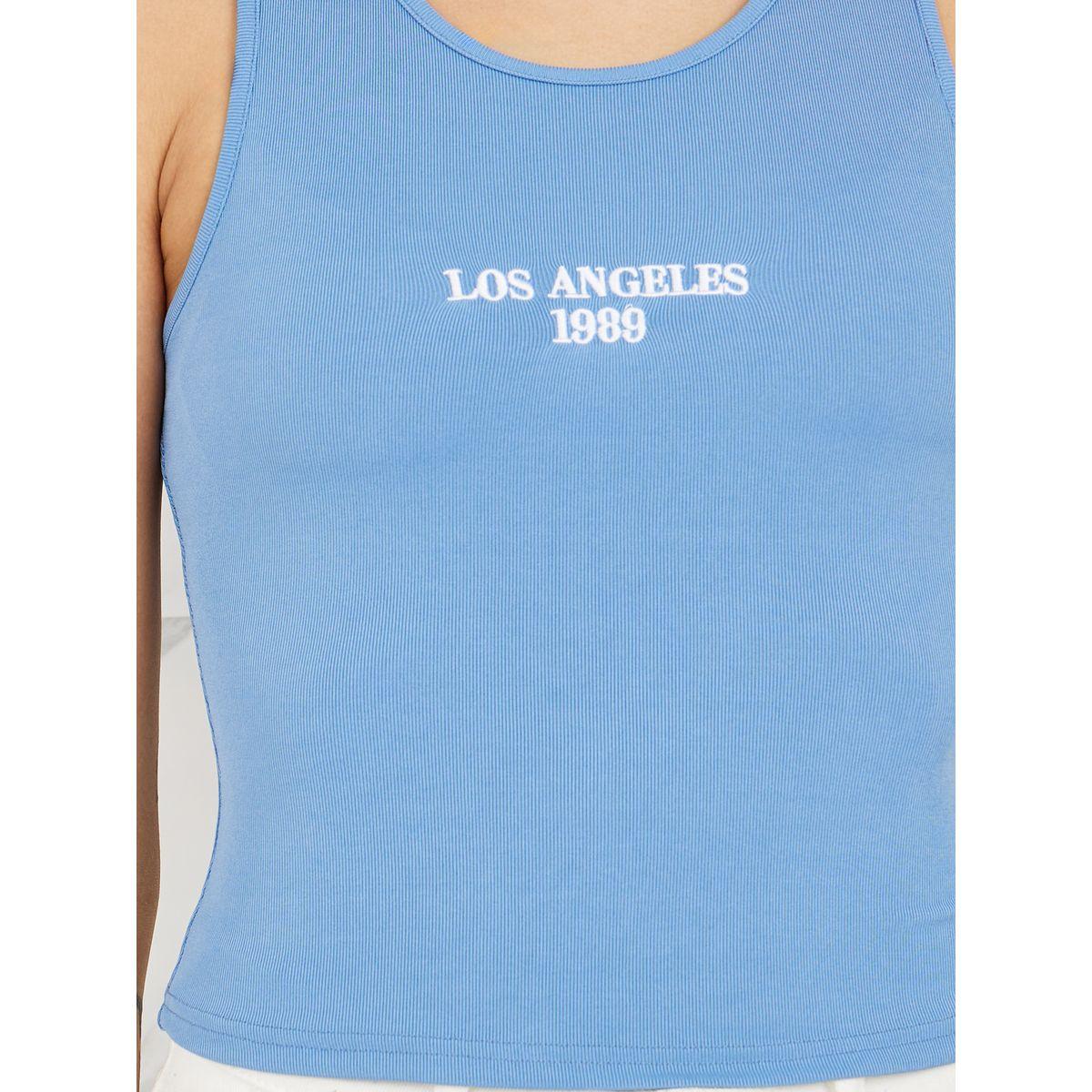 Styli Los Angeles Embroidered Fitted Tank-women-clothing-tshirts-image-4