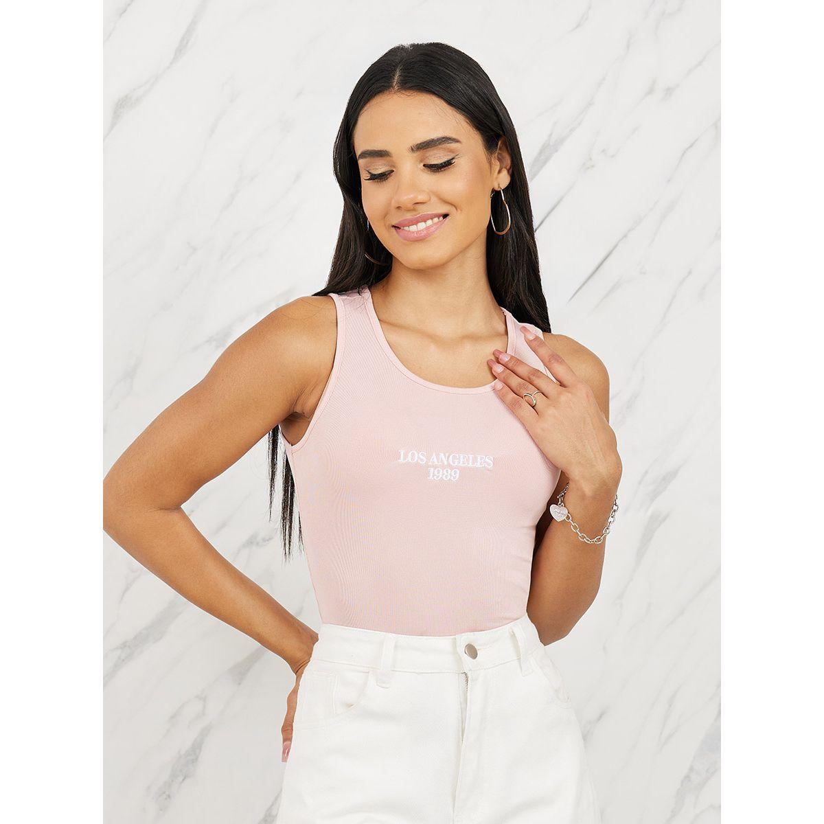 Styli Los Angeles Embroidered Fitted Tank-women-clothing-tshirts-image-2