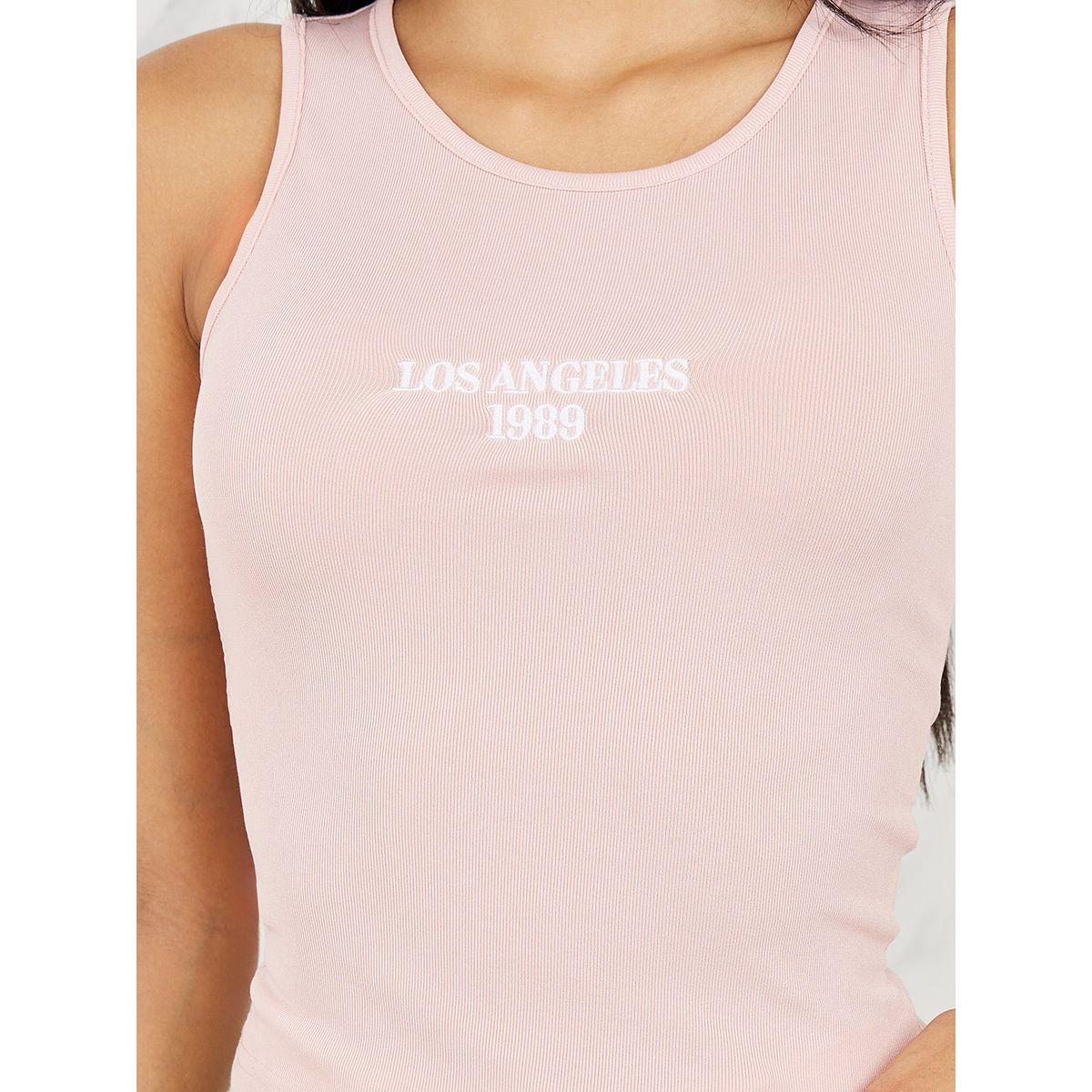 Styli Los Angeles Embroidered Fitted Tank-women-clothing-tshirts-image-3