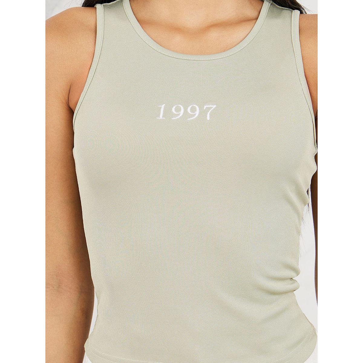 Styli Ribbed 1997 Embroidered Fitted Tank-women-clothing-tshirts-image-4