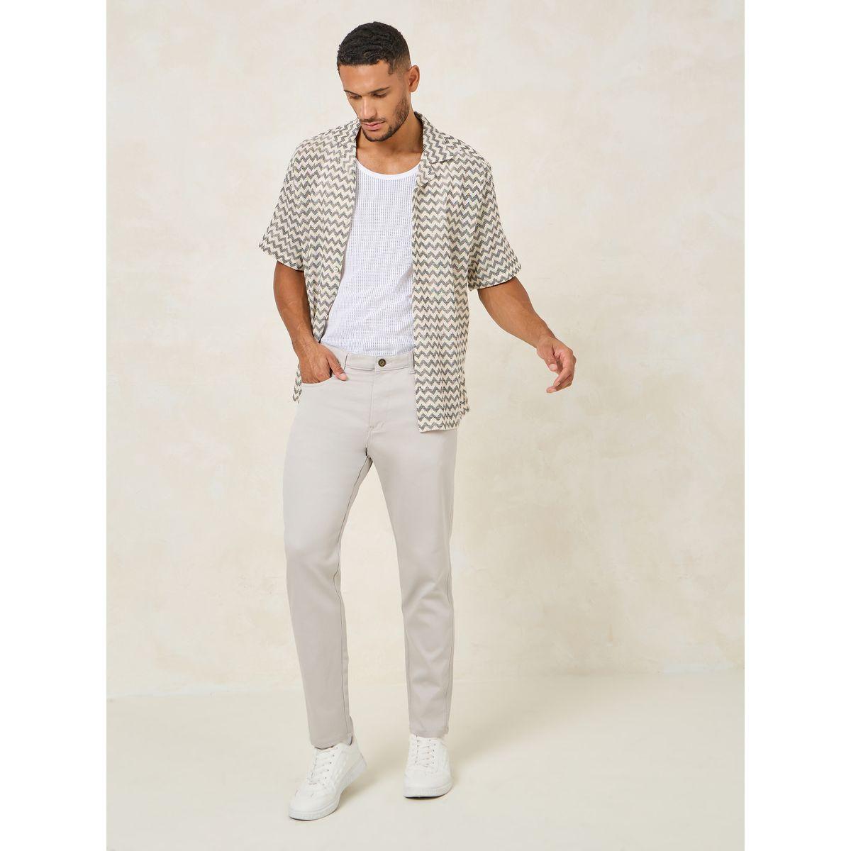 بنطال تشينو محبوك بقطن تويل-men-clothing-bottoms-trousersandchinos-chinos-image-2