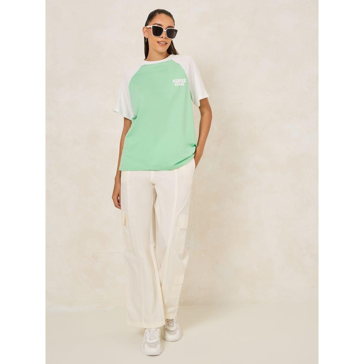 Styli Oversized Venice Beach Slogan Raglan Sleeves T-Shirt-women-clothing-tshirts-image-2