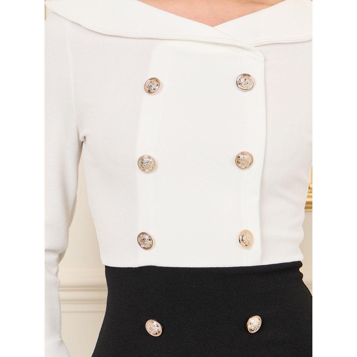 Styli Limited Button Detail Bell Sleeves Bodycon Maxi Dress-women-clothing-dresses-image-3