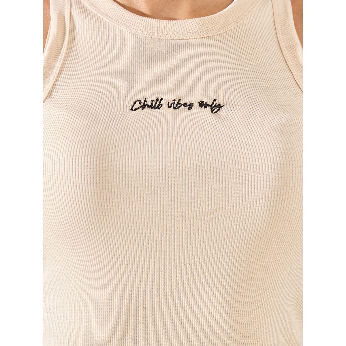 Styli Elevate Ribbed Slogan Embroidery Detail Racerback Tank Top-women-clothing-tshirts-image-4