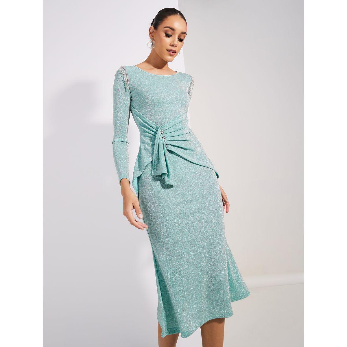 Styli Limited Shimmer Look Embellished Bodycon Midi Dress-women-clothing-dresses-image-2