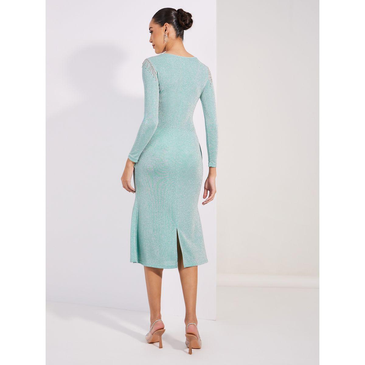 Styli Limited Shimmer Look Embellished Bodycon Midi Dress-women-clothing-dresses-image-4
