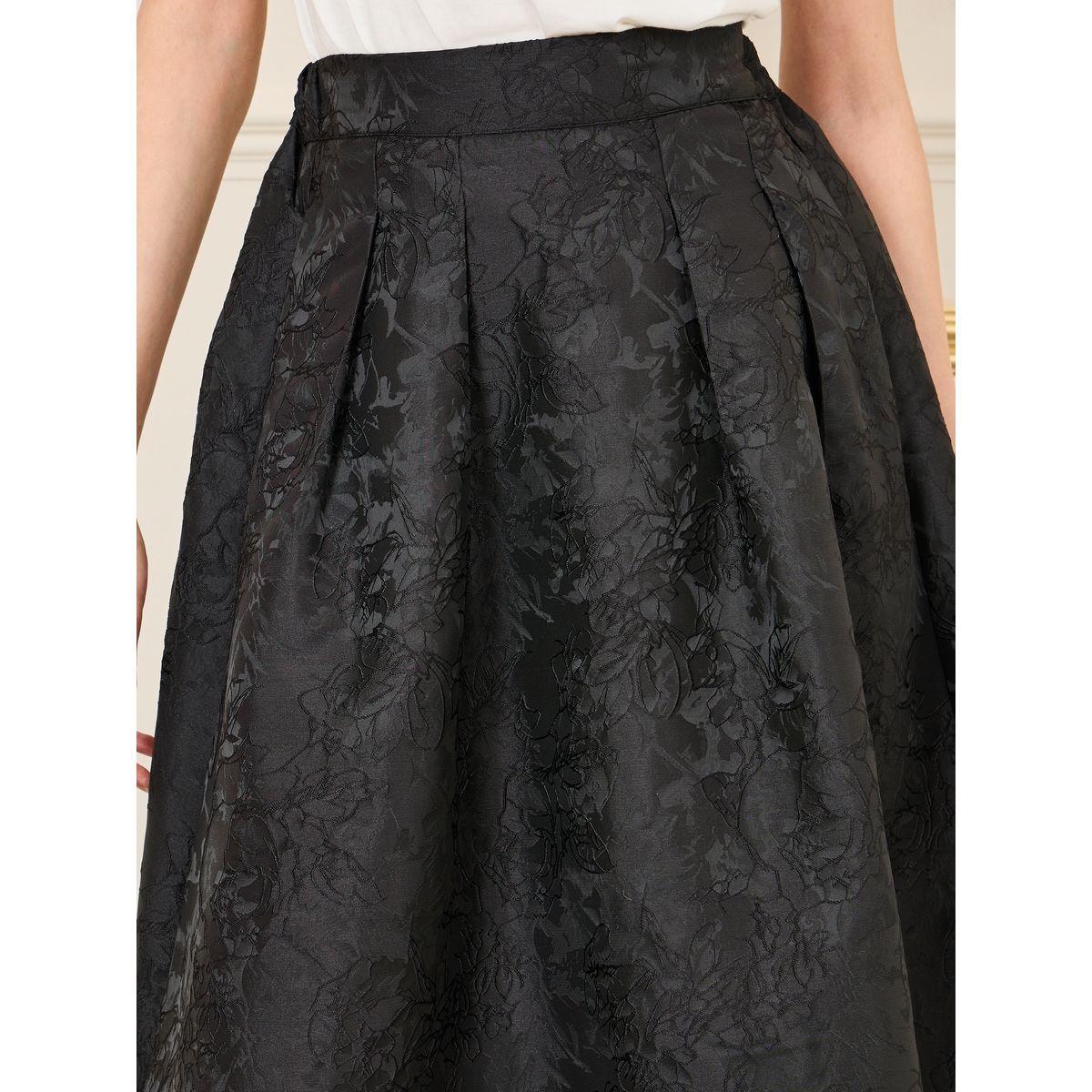 Styli Limited Jacquard Box Pleated Skater Midi Skirt-women-clothing-bottoms-skirts-image-3