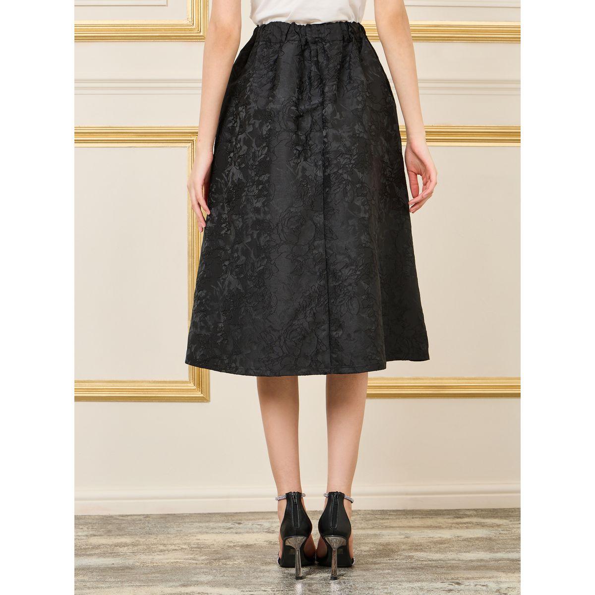 Styli Limited Jacquard Box Pleated Skater Midi Skirt-women-clothing-bottoms-skirts-image-4