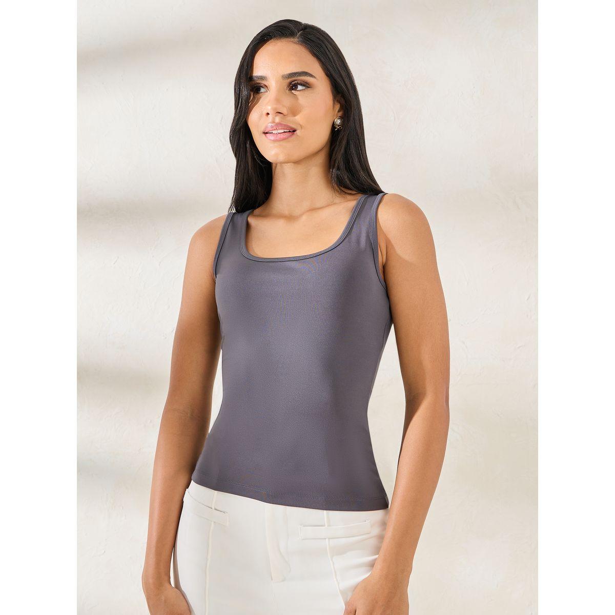 Styli Elevate Curve Square Neck Slim Fit Tank-women-clothing-tshirts-image-1