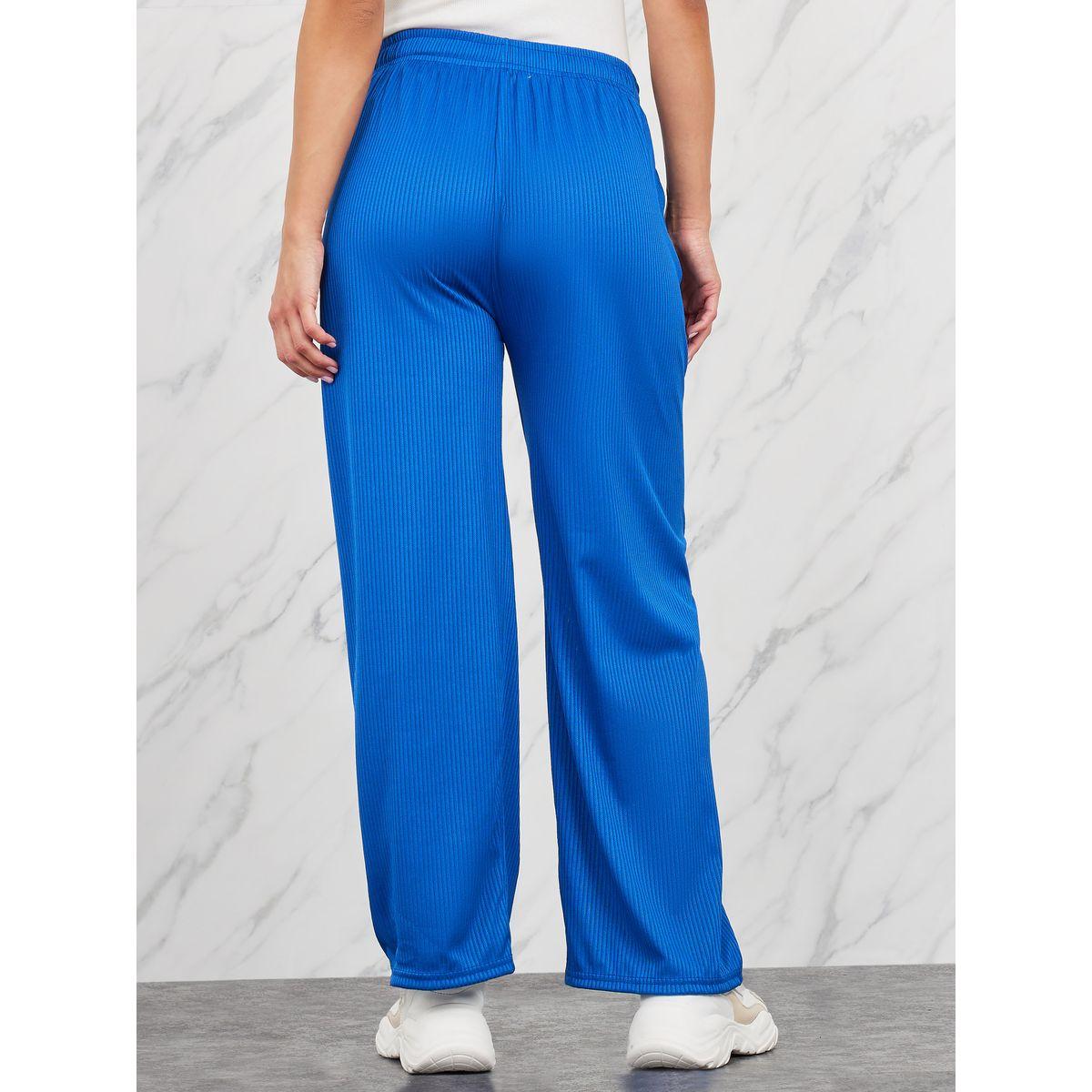 Styli Contrast Drawcord Ribbed Straight Leg Pants-women-clothing-bottoms-trousers-image-4
