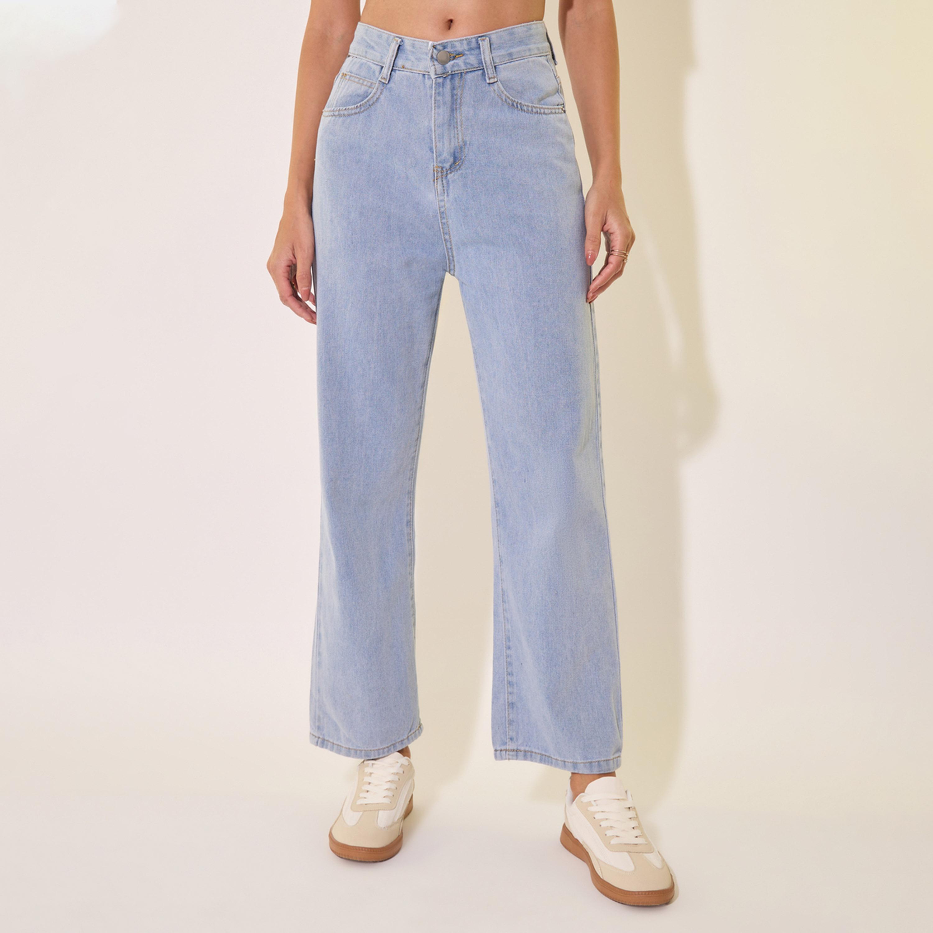 Styli Mid-Rise Straight Leg Faded Jeans-women-clothing-bottoms-jeans-image-2