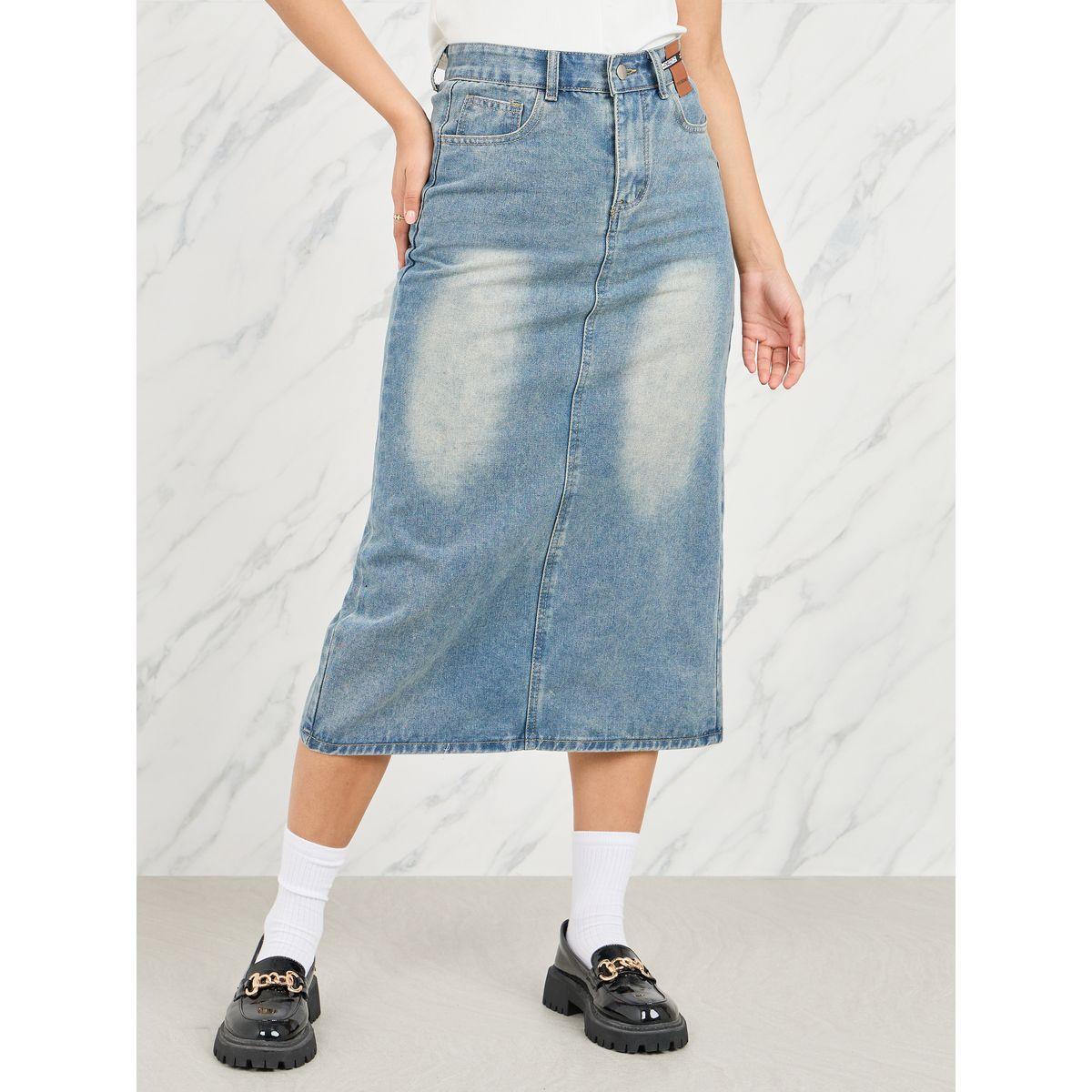 تنورة ميدي دنيم مزينة بشق-women-clothing-bottoms-skirts-image-5