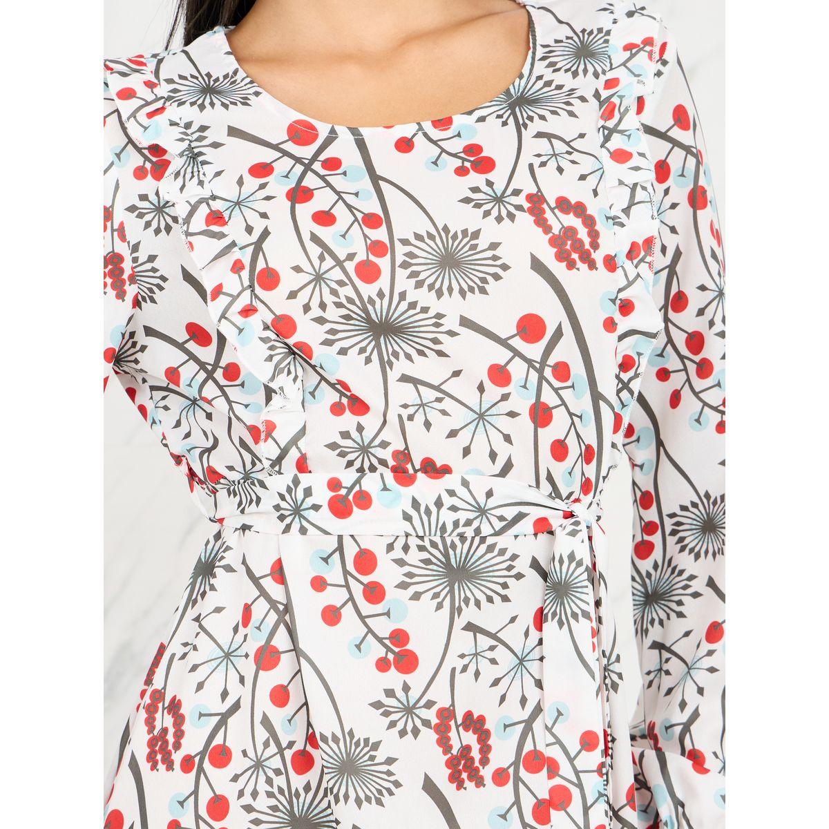 Styli Abstract All Over Print A-Line Maxi Dress with Self Tie Up-women-clothing-dresses-image-3