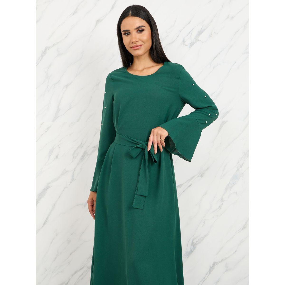 Styli Pearl Detail SleevesA-Line Maxi Dress-women-clothing-dresses-image-3