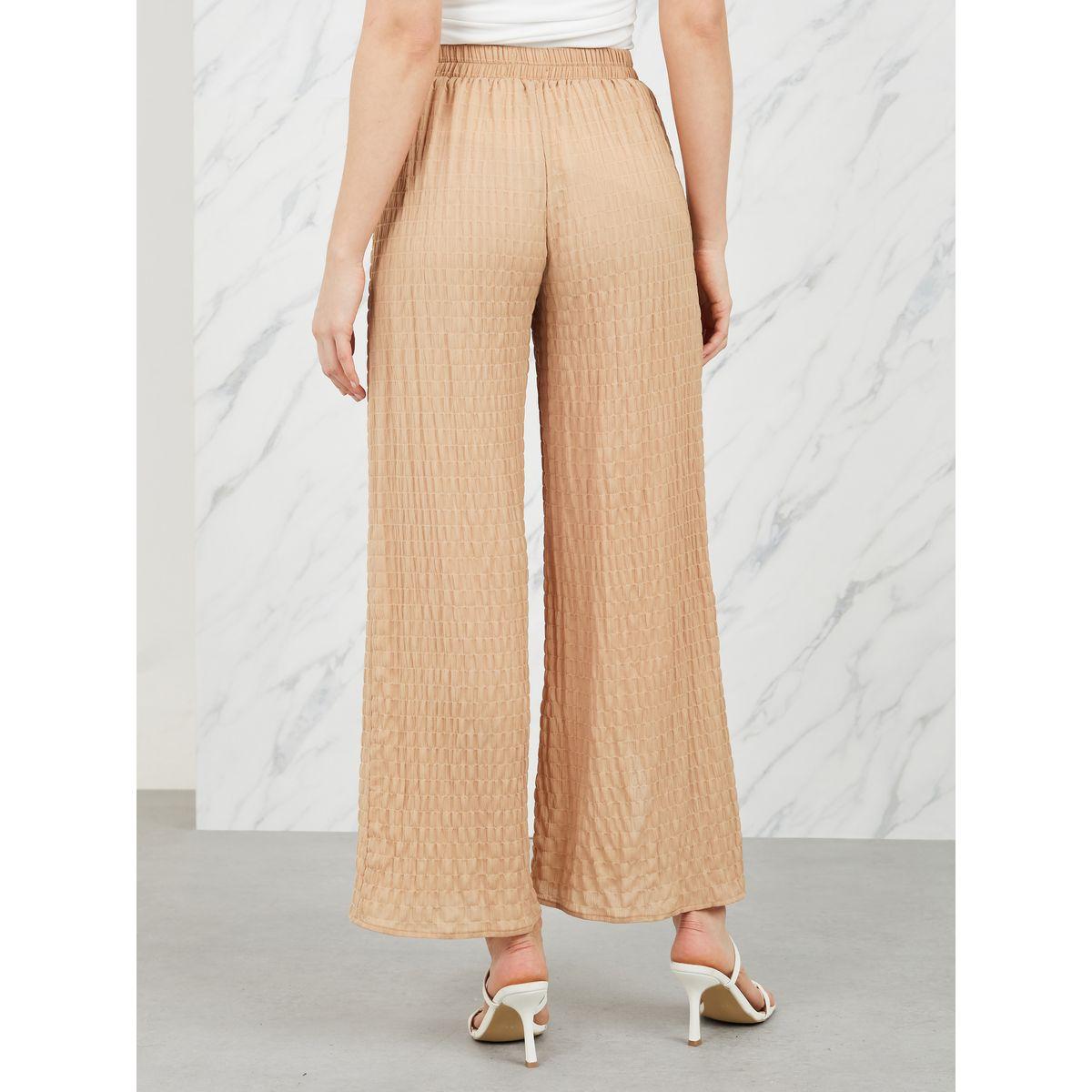 بنطال بقصة ارجل واسعة وشق مع اربطة-women-clothing-bottoms-trousers-image-5