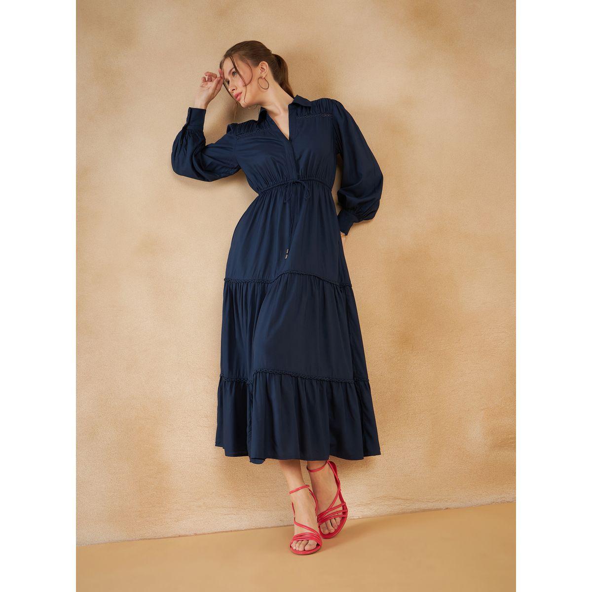 فستان طويل بكسرات وتفاصيل دانتيل-women-clothing-dresses-image-5