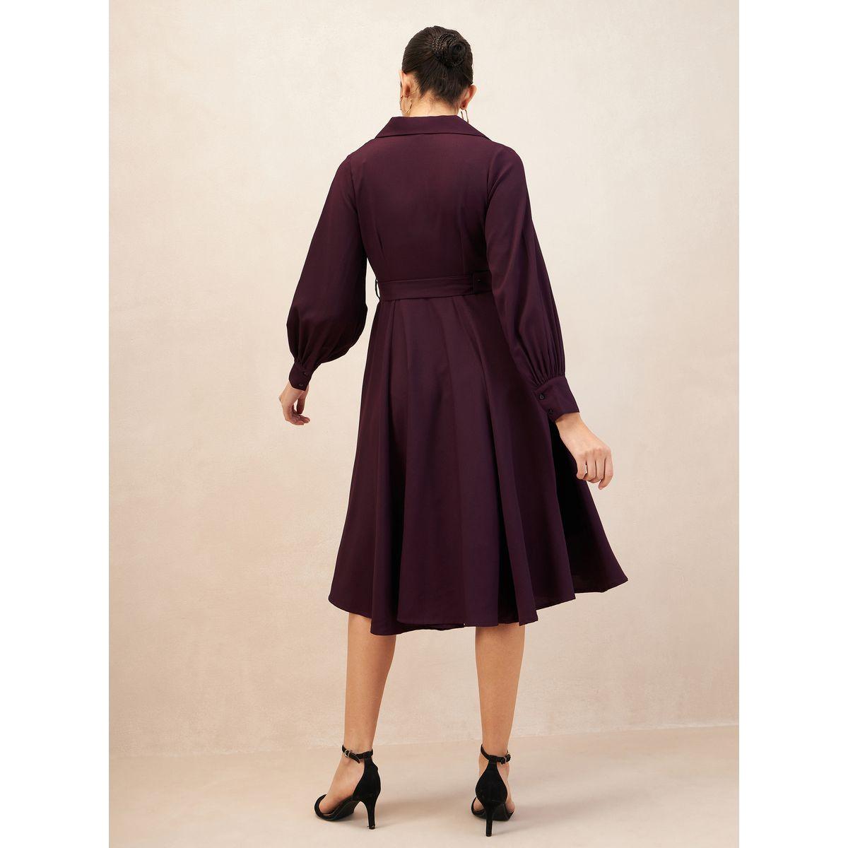 فستان ميدي برباط خصر وإبزيم فِميلا × ستايلي-women-clothing-dresses-image-5