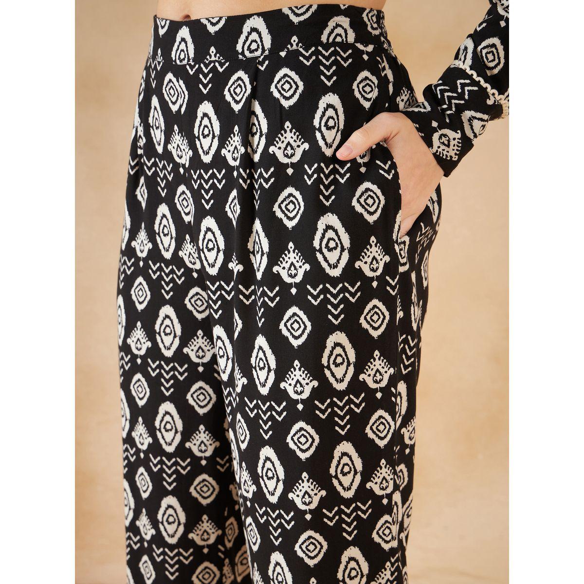 Femmella X Styli  Printed Button Up Shirt & Pant Co-Ords-women-clothing-coordsets-image-4