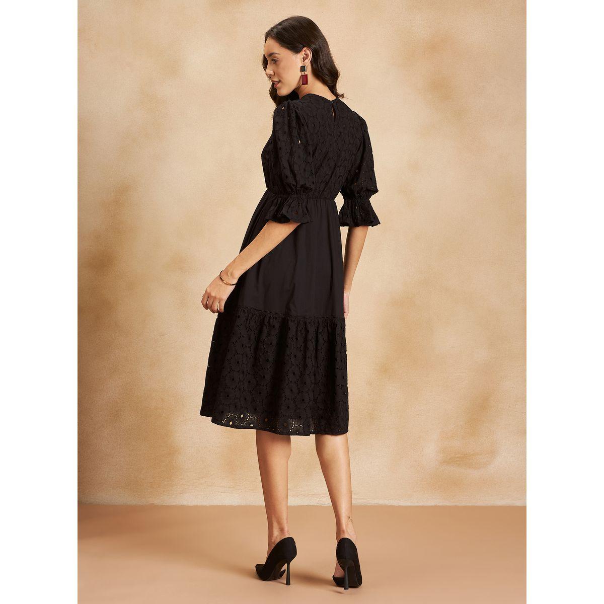 Femmella X Styli  Cotton Schiffli Tiered Midi Dress-women-clothing-dresses-image-4