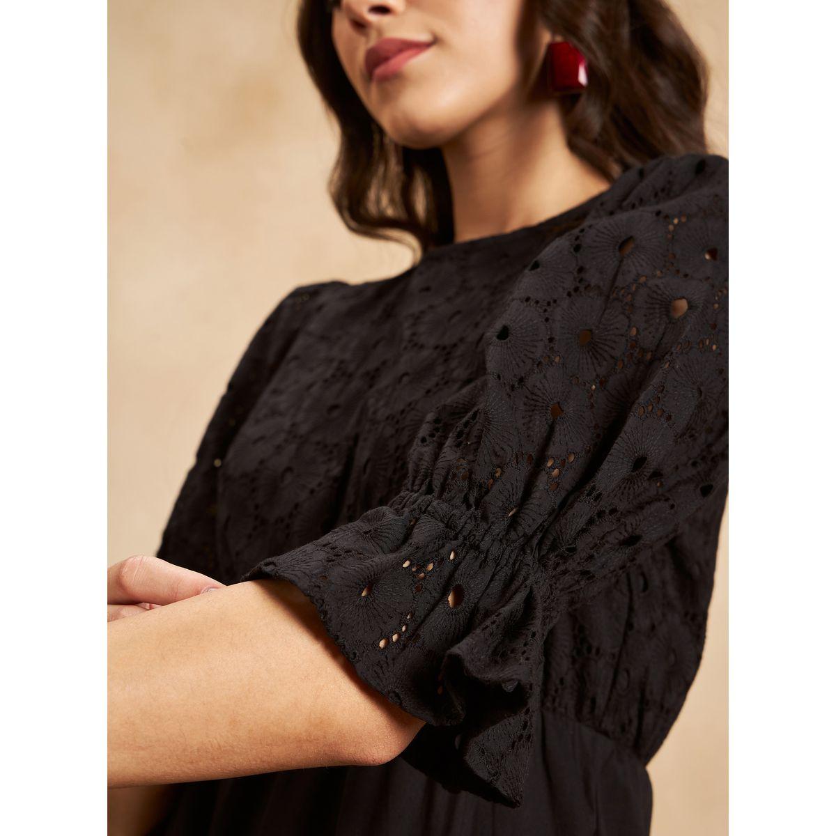 Femmella X Styli  Cotton Schiffli Tiered Midi Dress-women-clothing-dresses-image-6