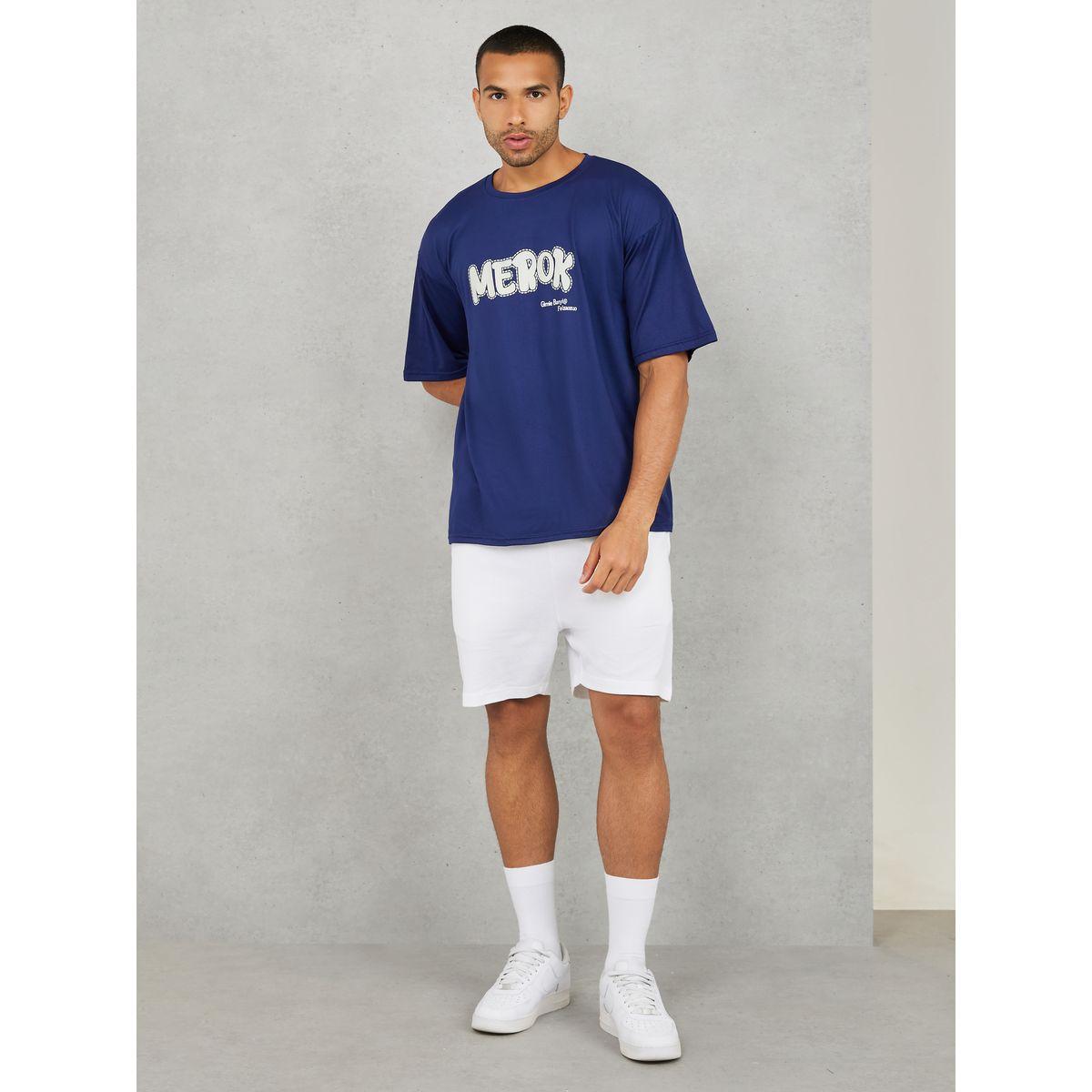 شورت محبوك بنمط وافل مع قصة عادية-men-clothing-bottoms-shorts-image-2