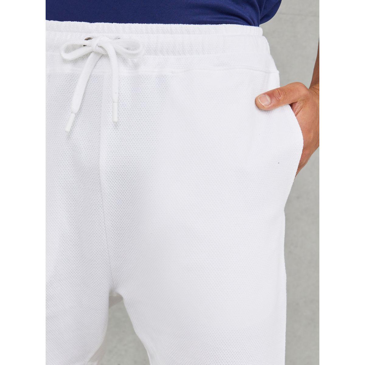 شورت محبوك بنمط وافل مع قصة عادية-men-clothing-bottoms-shorts-image-3