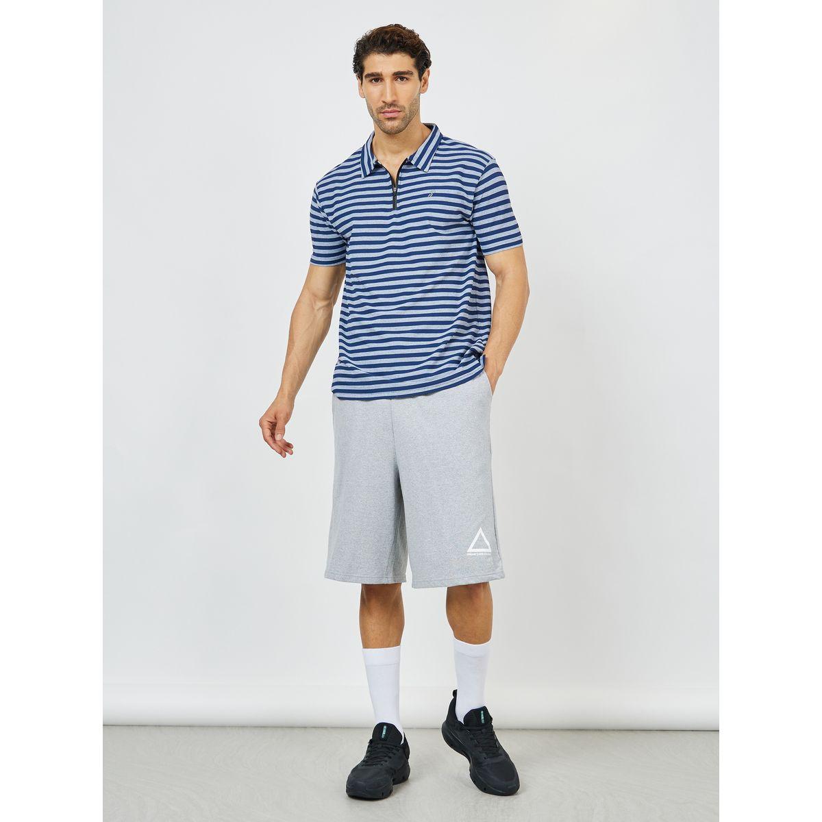 Styli Active Striped Silicon Tape Zip Detail Regular Fit Polo-men-clothing-sportswearandactivewear-tshirtsandpolos-image-2