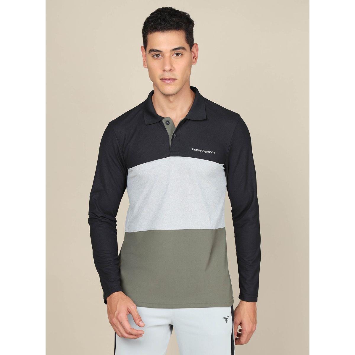 Technosport X Styli  Colorblock Pique Slim Fit Polo T-Shirt with Long Sleeves-men-clothing-sportswearandactivewear-tshirtsandpolos-image-1