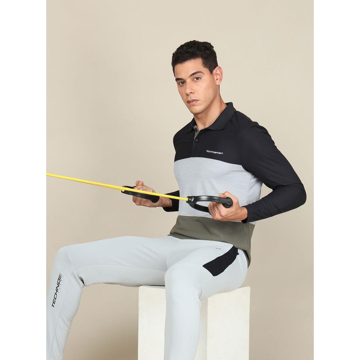 تيشيرت بياقة بولو وقصة سليم فت تكنوسبورت × ستايلي-men-clothing-sportswearandactivewear-tshirtsandpolos-image-5
